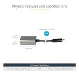 StarTech.com USB C to VGA Adapter - 1080p USB Type C to VGA Display/Monitor Video Converter, USB-C Dongle, Thunderbolt 3 Compatible - 12 Long Attached Cable - Upgraded Version of CDP2VGA (CDP2VGAEC)