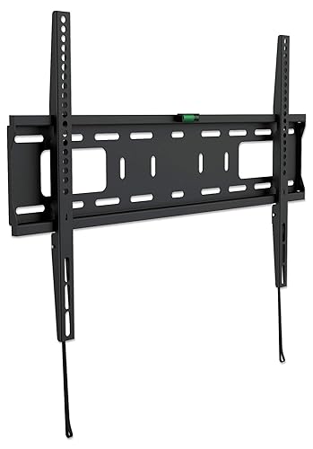 Holds One 37 to 70 Tv Up to 50 Kg (110 Lbs.), Fixed, Ultra Slim Design, Black