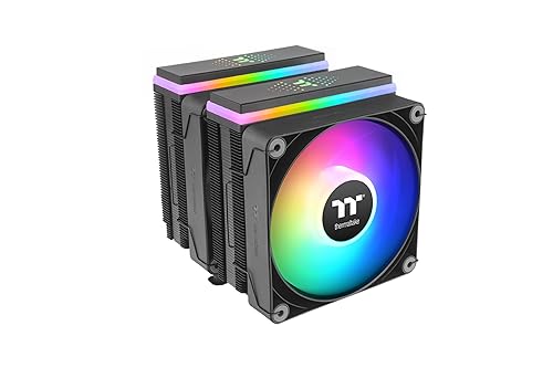 Thermaltake ASTRIA 600 ARGB CPU Cooler, Comaptible with Latest Intel LGA 1700 and AMD AM5 CPU, Dual Tower, 265W TDP Cooling Power, CL-P121-CA12SW-A