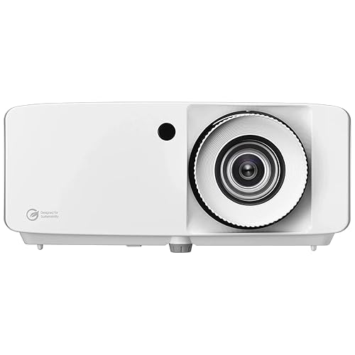 Optoma UHZ66 Compact Long Throw True 4K UHD Laser Home Cinema and Gaming Projector, 4000 Lumens UHZ66 - Latest Model