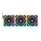 Thermaltake Toughfan EX 140 ARGB Sync; 140mm; 500~2000 RPM; MagForce 2.0; 3.04mm-H2O Static Pressure; Airflow 94.43 CFM; Hydraulic Bearing; 5V 3-Pin Motherboard Sync; 3-Pack; Black; CL-F212-PL14SW-A