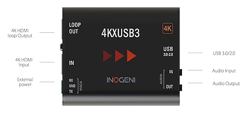 INOGENI 4KXUSB3 4K Ultra HD to USB 3.0 with HDMI Loop and VISCA Port