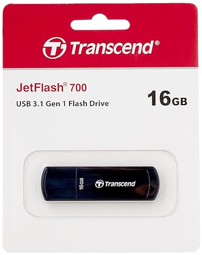Transcend JetFlash 700 16 GB USB 3.1 Flash Drive TS16GJF700 (up to 90MB/s) 16GB