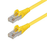 StarTech.com 6in Yellow CAT6a Ethernet Cable, Snagless RJ45, 10GbE, 100W PoE++, S/FTP, 500MHz, 27AWG Pure Bare Copper, LSZH