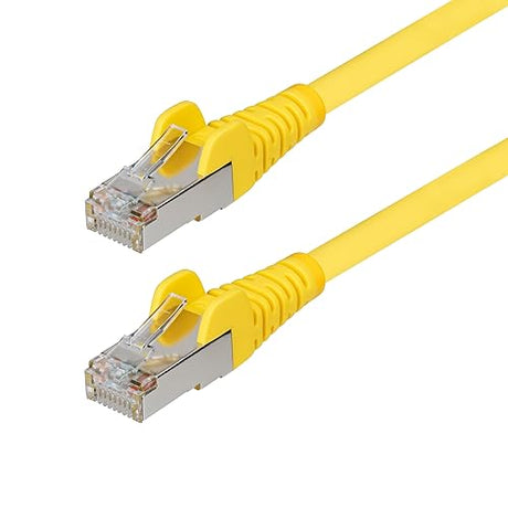 StarTech.com 6in Yellow CAT6a Ethernet Cable, Snagless RJ45, 10GbE, 100W PoE++, S/FTP, 500MHz, 27AWG Pure Bare Copper, LSZH