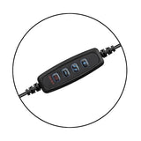 Supersonic SC-2710SR Double 8-inch Selfie Ring Light, 3 Color Lighting Modes, 32 RGB Modes, 10 Brightness Levels, 360° Rotatable Phone Holder, USB Powered, in Line Controller and Retractable Tripod