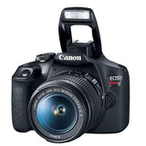 Canon EOS Rebel T7 DSLR Camera|2 Lens Kit with EF18-55mm + EF 75-300mm Lens, Black Body w/18-55mm & 75-300mm Lenses Base