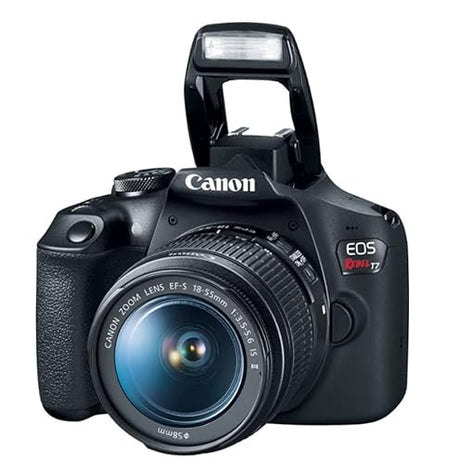 Canon EOS Rebel T7 DSLR Camera|2 Lens Kit with EF18-55mm + EF 75-300mm Lens, Black Body w/18-55mm & 75-300mm Lenses Base