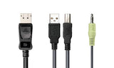IOGEAR G2L902UTAA3 DisplayPort, USB KVM Cable Kit with Audio (TAA), 6'