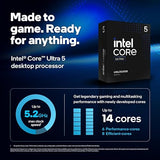 Intel® Core™ Ultra 5 Desktop Processor 245K 14 cores (6 P-cores + 8 E-cores) up to 5.2 GHz