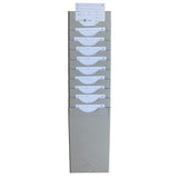 Pyramid Technologies Time Card Rack, 10 Pockets, Plastic, Light Gray