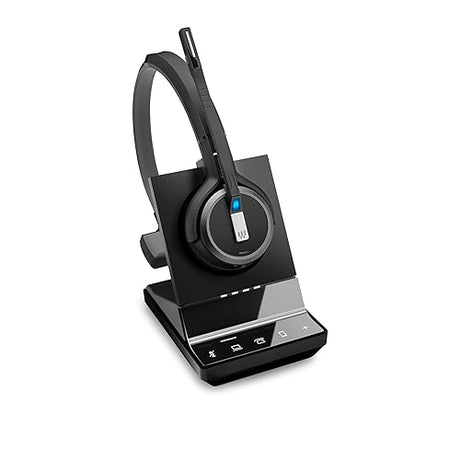 Sennheiser SDW 5035 (506596) - Single-Sided (Monaural) Wireless Dect Headset for Desk Phone Softphone/PC Connections Dual Microphone Ultra Noise Cancelling, Black