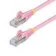 StarTech.com 6in Pink CAT6a Ethernet Cable, Snagless RJ45, 10GbE, 100W PoE++, S/FTP, 500MHz, 27AWG Pure Bare Copper, LSZH