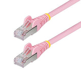StarTech.com 5ft Pink CAT6a Ethernet Cable, Snagless RJ45, 10GbE, 100W PoE++, S/FTP, 500MHz, 27AWG Pure Bare Copper, LSZH