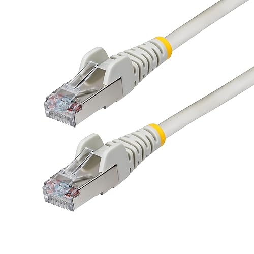 StarTech.com 75ft Gray CAT6a Ethernet Cable, Snagless RJ45, 10GbE, 100W PoE++, S/FTP, 500MHz, 27AWG Pure Bare Copper, LSZH