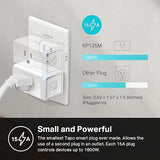 Kasa Matter Smart Plug w/ Energy Monitoring, Compact Design, 15A/1800W Max, Super Easy Setup, Works with Apple Home, Alexa & Google Home, UL Certified, 2.4G Wi-Fi Only, White, KP125M (2-Pack) 2-Pack Matter Smart Plug w/ Energy Monitoring