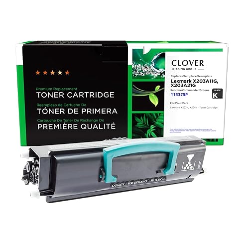 Clover Remanufactured Toner Cartridge Replacement for Lexmark X203/X204 | Black