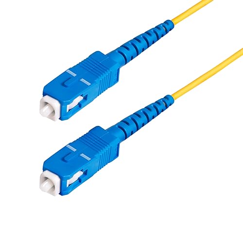 StarTech.com 100m (328ft) SC to SC (UPC) OS2 Single Mode Simplex Fiber Optic Cable, 9/125µm, 40G/100G, LSZH Fiber Patch Cord