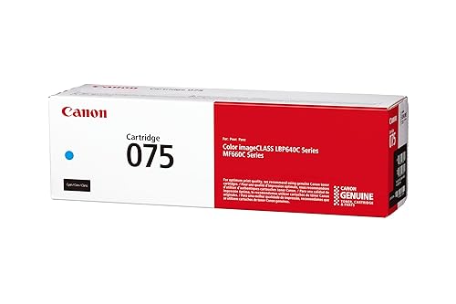 Canon Genuine 075 Cyan Toner Cartridge