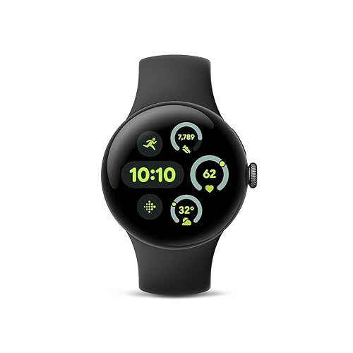 Google Pixel Watch 3 (41mm) - Android Smartwatch with Heart Rate Tracking, Advanced Running from Fitbit, Fitness Insights, 24-Hour Battery - Matte Black Aluminum Case - Obsidian Band - Wi-Fi Obsidian 41mm Wi-Fi