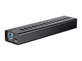 Monoprice Powered USB 3.0 Hub - 13-Port, Heavy Duty Aluminum, 5Gbps, Plug-n-Play with AC Adapter, 2.4 Amps Charging Ports, Black 13 Port