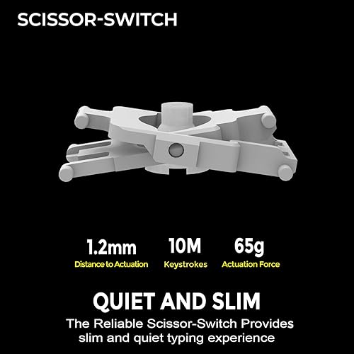 Adesso EasyTouch 7300 USB C Wireless Scissor Switch Keyboard and Mouse Combo with Copilot AI Hotkey - Multi-OS Compatible for Mac, Quiet Switches, Type C 2.4GHz Dongle