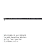 CyberPower PDU20BVHVT24F L6-20P 200/230 20A 24-Outlets RM 0U Basic Power Distribution Unit