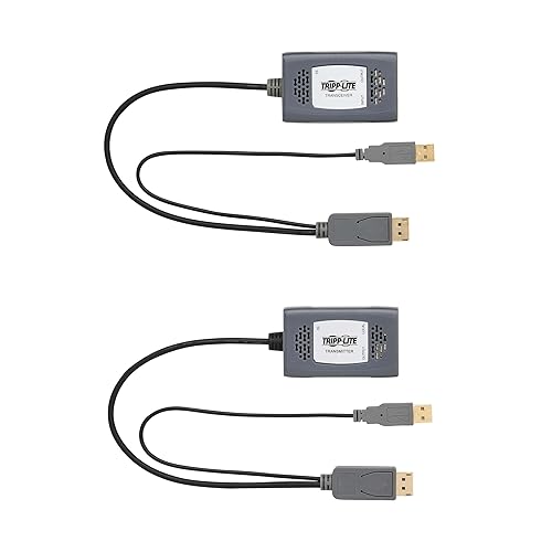 Tripp Lite Long-Distance DisplayPort Over Cat6 Extender Kit, 4K @ 60Hz, 1-Port, Extend up to 230 Feet / 70 Meters, Daisy-chain up to 920ft / 280M, TAA Compliant, 1-Year Warranty (B127U-111-PDPD)