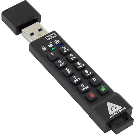 Apricorn Aegis Secure Key 3 NX 4GB 256-bit Encrypted FIPS 140-2 Level 3 Validated Secure USB 3.0 Flash Drive, ASK3-NX-4GB 4GB Flash Drive