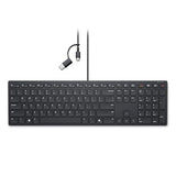 Dell KB525C Wired Collaboration Keyboard - USB-C & USB-A Versatile connectivity, 15 Programmable Shortcuts Keys, Collaboration Keys - Zoom & Microsoft Teams, Copilot Key, Silent Keys - Black