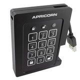 Apricorn Aegis Padlock 480 GB SSD 256-Bit, FIPS 140-2 Level 2 Validated Ruggedized USB 3.0 Encrypted External Portable Drive (ASSD-3PL256-480F) 480GB