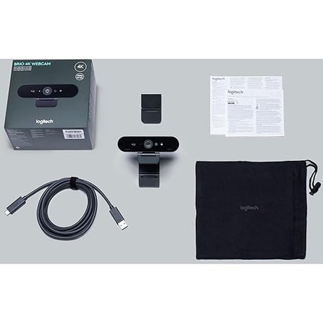 Logitech 4K Pro Webcam with HDR and Noise-canceling mics