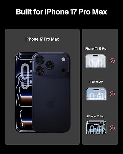 Belkin ScreenForce UltraGlass 2 Screen Protector for iPhone 17 Pro Max, 25X Stronger Glass, Scratch-Resistant & Impact Protection, Easy Align Tray for Bubble-Free Application, Made with Recycled Glass iPhone 17 Pro Max Ultra Glass 2.0