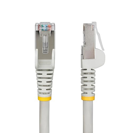 StarTech.com 75ft Gray CAT6a Ethernet Cable, Snagless RJ45, 10GbE, 100W PoE++, S/FTP, 500MHz, 27AWG Pure Bare Copper, LSZH