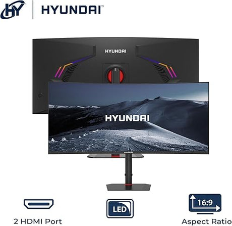 HY View 34” Gaming Curved Monitor R1000, IPS 3440x1440p, 180Hz, 1ms(MPRT),GTG 4ms,OD 4ms