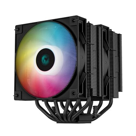 DeepCool AG620 BK ARGB Dual-Tower CPU Cooler, 2X 120mm Fan, Six Copper Heat Pipes, Intel/AMD Support AG620 ARGB