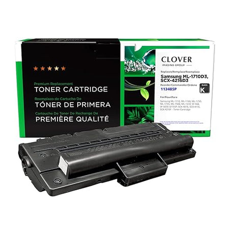 Clover Remanufactured Toner Cartridge for Samsung ML-1710D3, SCX-4216D3 | Black