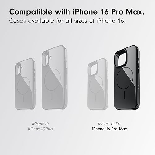 Beats iPhone 16 Pro Max Case with MagSafe and Camera Control, Scratch-Resistant Protective Cover, Slim Fit, Microfiber Lining - Midnight Black