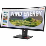 Lenovo ThinkVision T34WD-40 34 Class UW-QHD Curved Screen LED Monitor - 21:9 - Eclipse Black - 34 Viewable - Vertical Alignment (VA) - WLED Backlight - 3440 x 1440-16.7 Million Colors - 300 Nit