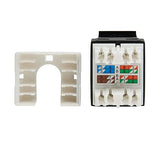 Eaton Tripp Lite Series Cat6 Keystone Jack with Type 4 PoE++ Compliance (4PPoE), 25 Pack, Black, RJ45 Ethernet, Krone/110 Punchdown, TAA Compliant, Lifetime Manufactuer's Warranty (N238-025-BK-6A) 25 Pack Black