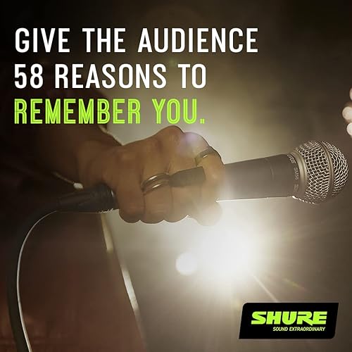 Shure SM58 Professional XLR Dynamic Vocal Microphone – Cardioid Mic for Live Performance, Studio Recording, Podcasting & Broadcasting (SM58-LC) SM58-LC Only