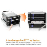 ICY DOCK 3 x 2.5”/3.5” SATA/SAS Hard Drive Backplane Cage in 2X External 5.25 Bay | FatCage MB153SP-B