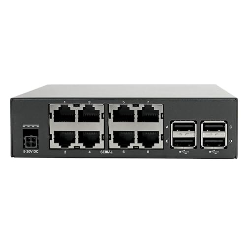Tripp Lite 8-Port Console Server w/ 4G LTE Cellular Gateway Dual GB NIC, 4Gb Flash (B093-008-2E4U-V),black 4G LTE Cellular Gateway 8-Port