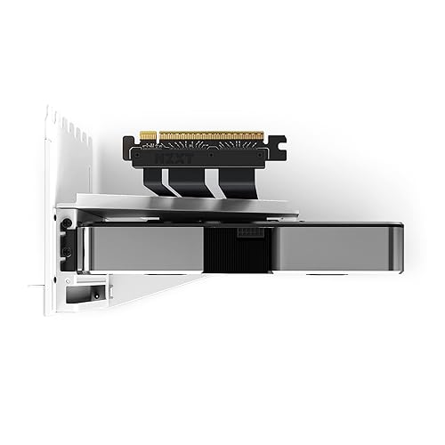 NZXT Vertical GPU Mounting Kit - AB-RH175-W1-175 mm PCIe 4.0x16 Riser Cable - GPU Holder - Sturdy Steel Bracket - White