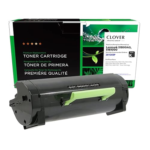 Clover Remanufactured Toner Cartridge for Lexmark 51B00A0, 51B1000 | Black