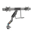 Kensington SmartFit K58272WW Dual Monitor Arm, Adjustable Gas Spring Monitor Arm, Ergonomic Computer PC Screen Stand, Handle for 19-32 Inch Monitors (9 kg Each), VESA 75/100 mm, 360° Rotation Black 2 Monitore mit Griff