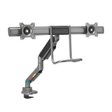 Kensington SmartFit K58272WW Dual Monitor Arm, Adjustable Gas Spring Monitor Arm, Ergonomic Computer PC Screen Stand, Handle for 19-32 Inch Monitors (9 kg Each), VESA 75/100 mm, 360° Rotation Black 2 Monitore mit Griff
