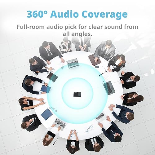 AVerMedia Conference Room Microphone, Microphone Wireless Expansion Kit, External Microphone for Laptop, Portable Mic with AI Noise Reduction &360° Voice Pickup - AW111