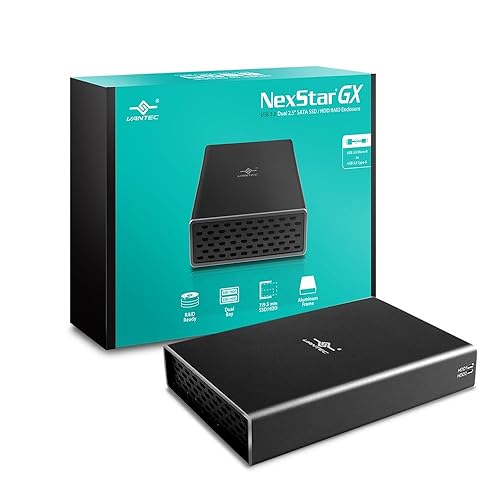 Vantec Nexstar GX USB 3.0 Dual 2.5" SATA SSD/HDD RAID Enclosure, Black (NST-272S3-BK) NexStar GX - USB 3.0 Dual 2.5" (Type A)