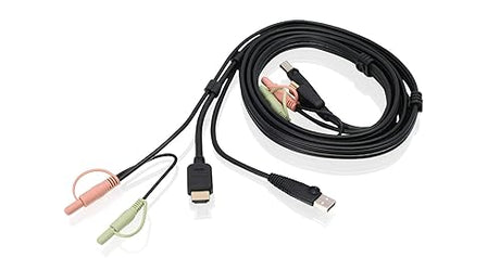 IOGEAR USB HDMI KVM Cable Set with Audio (TAA) 6 Foot, G2L802U USB HDMI Cable Set